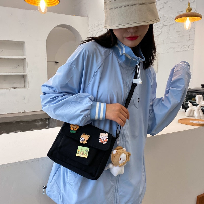 Cute Canvas Small Bag Female