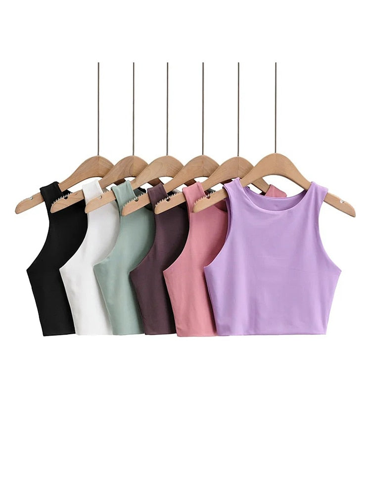 Sexy Slim Tops O-nek Mouwlose Dubbel Nylon Tank Top