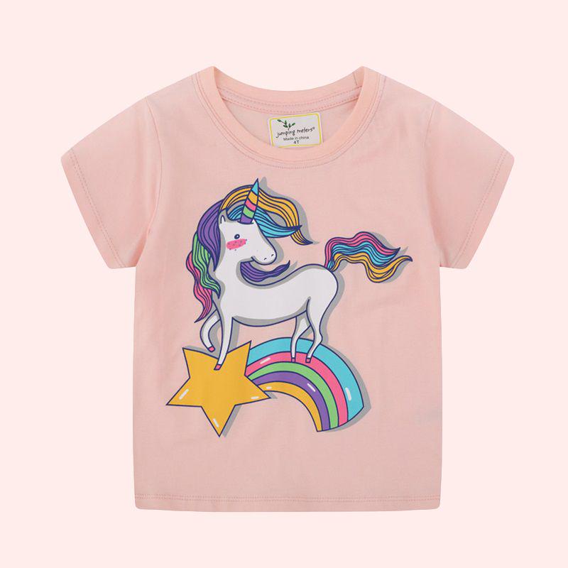 Boys Dinosaur T-shirts Cartoon Printed Girls Tees Children Tops Short-sleeve