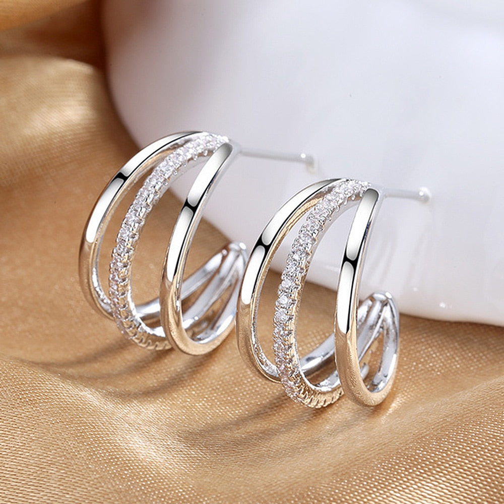 Huitan Crystal AAA CZ Stone Versatile Earrings