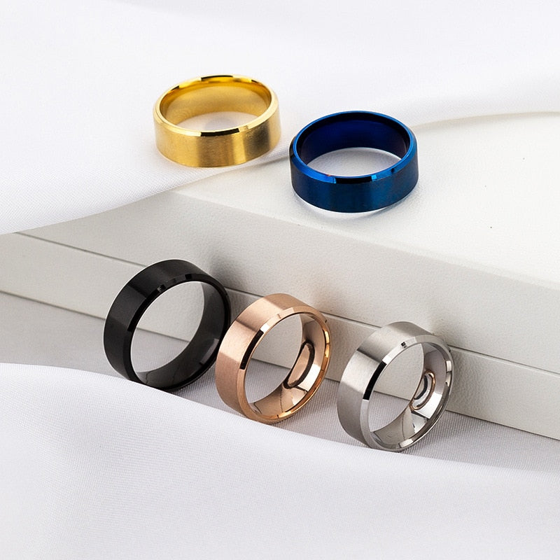 Fashion Charm Jewelry ring men stainless steel Black Ring