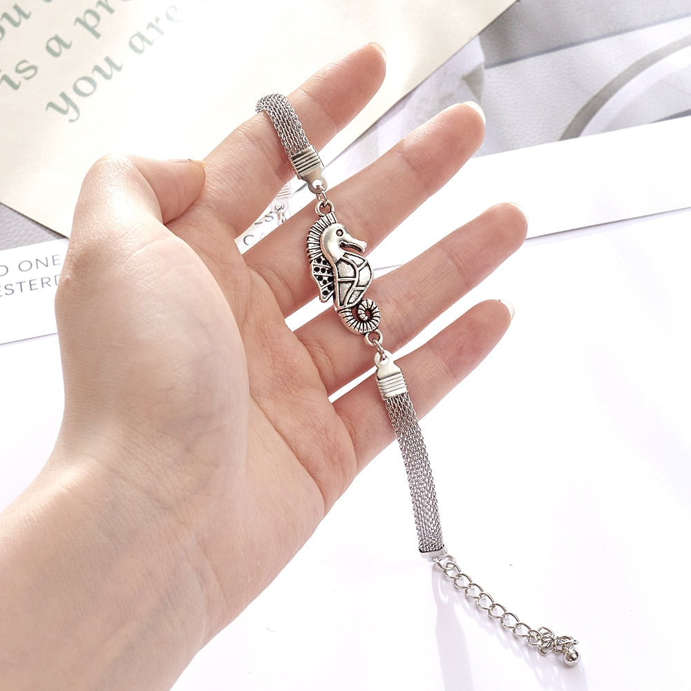 Rhinestone Infinity Pendant Charm Bracelet