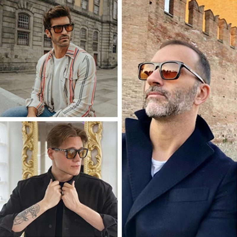 Vintage Fashion Goggle Driving Sun glasses Frame UV400 Male Eyewear
