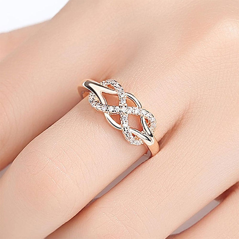 Delysia King Women Rose Gold Infinite Love Ladies Ring