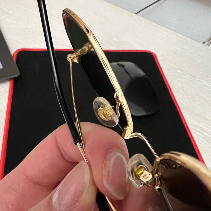 Metal Frame Hexagon Sun Glasses