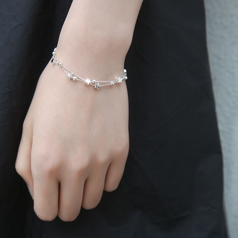 925 sterling silver Beautiful stars Bracelet - Jeglowstore