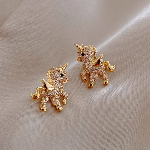 Exquisite Flower Zircon Stud Earrings For Women