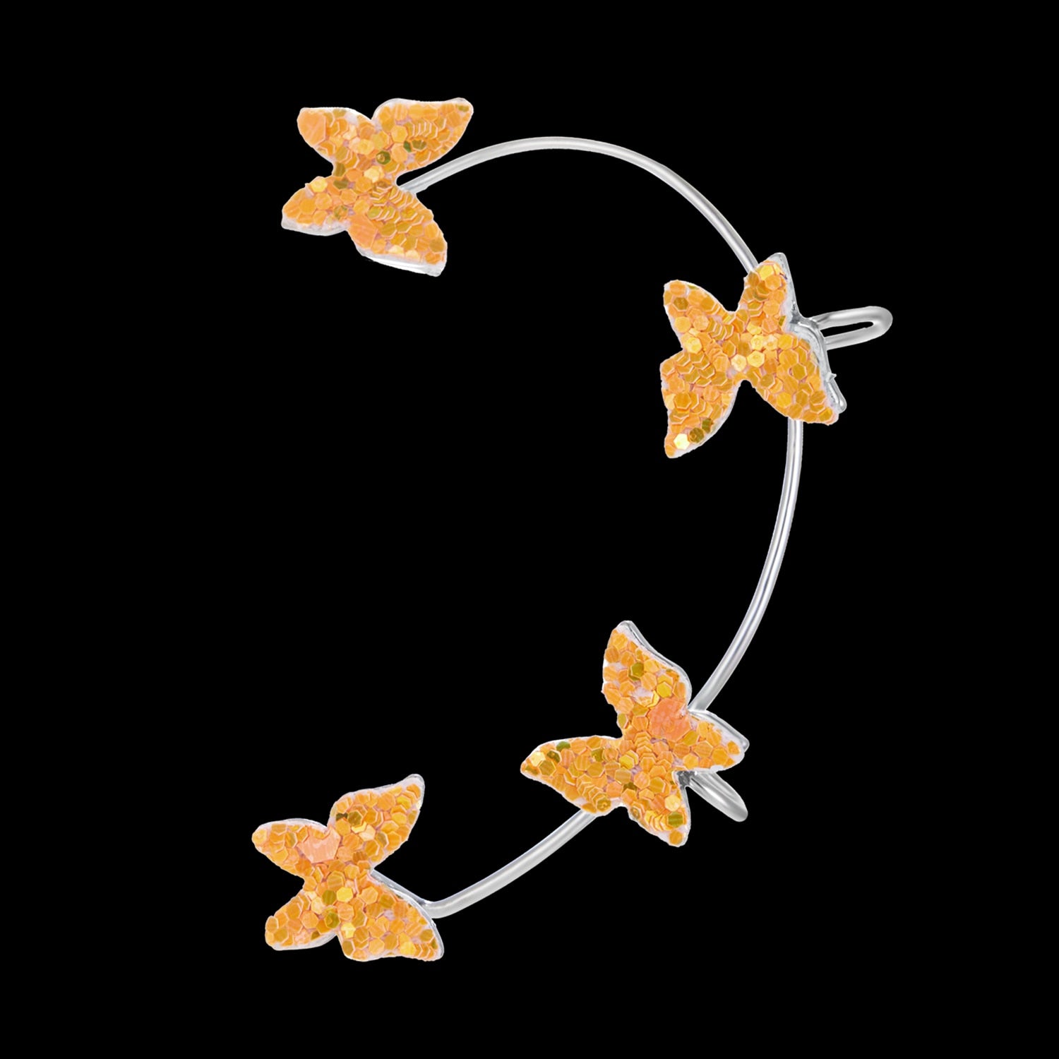 Korean Style Sparkling Zircon Butterfly Ear Clips Without Piercing
