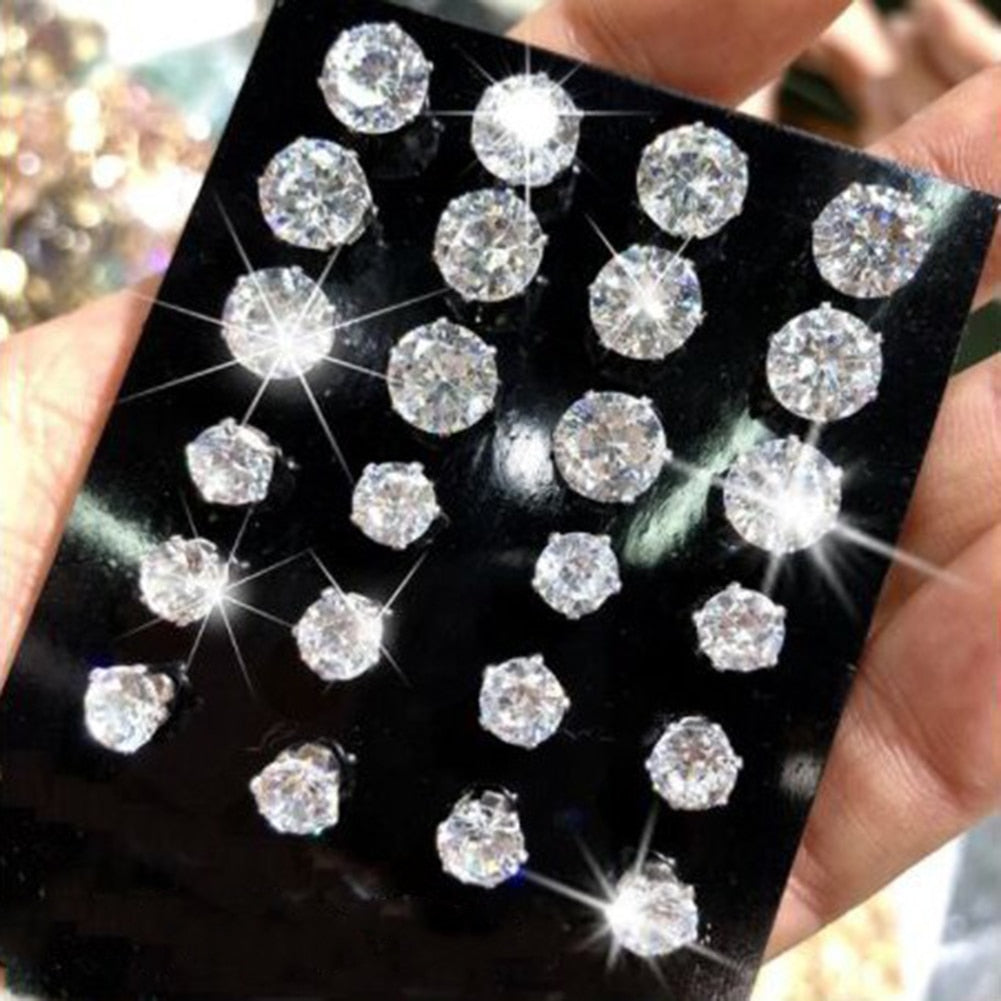 Shiny Wedding Stud Earrings Set For Women - Shopeasywear