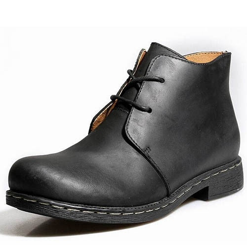 Men Brown Leather Boots