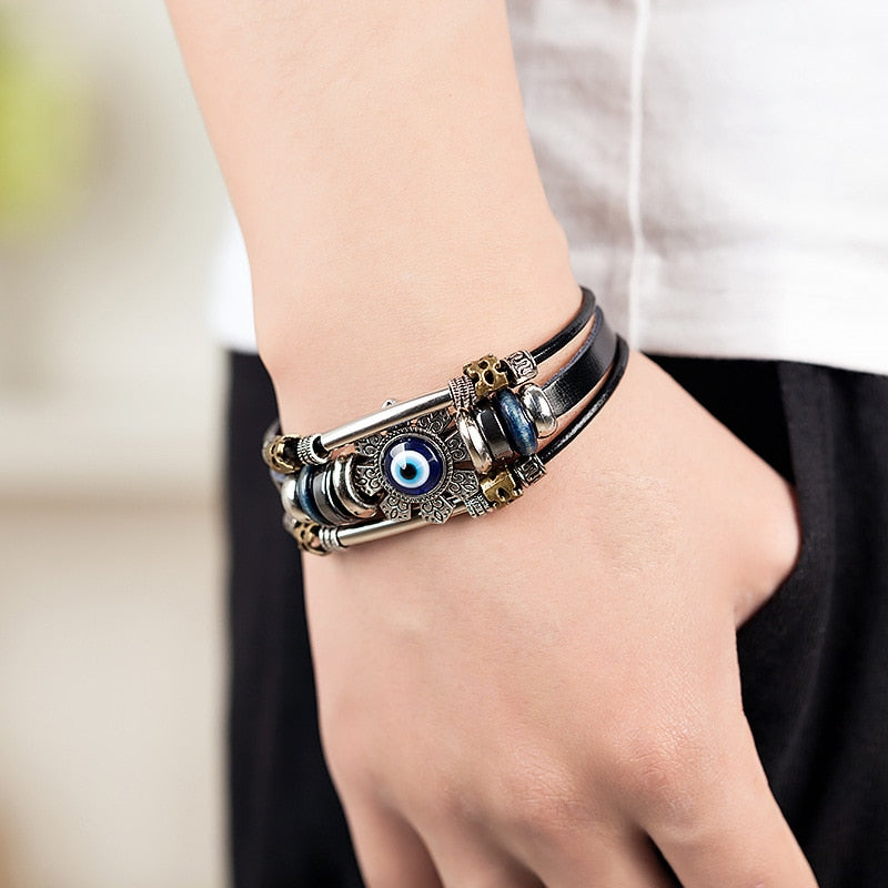 Punk Turkish Leather Bracelet - Shopeasywear