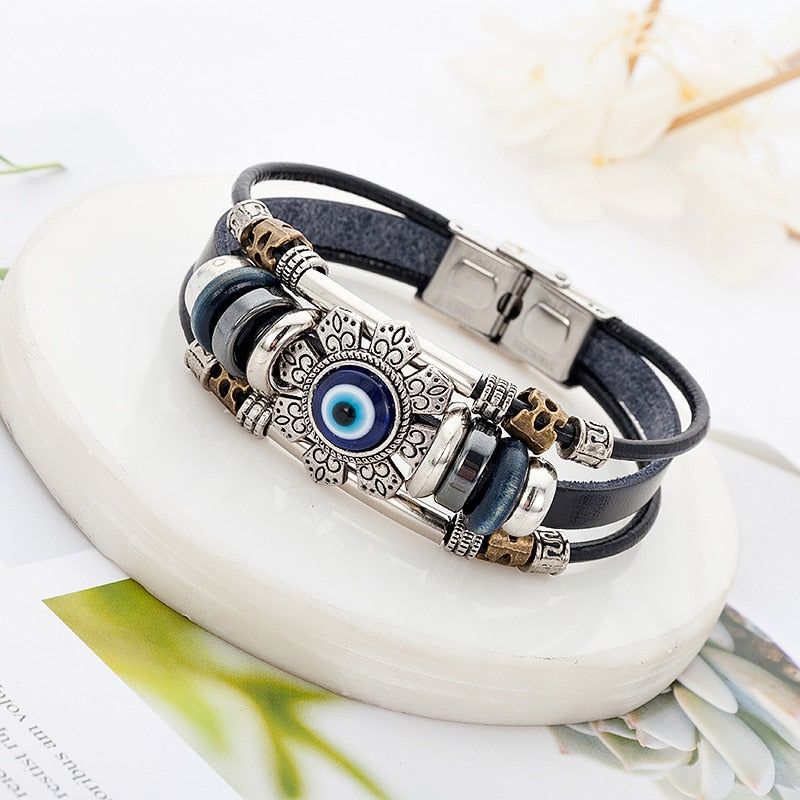 Punk Turkish Leather Bracelet - Shopeasywear