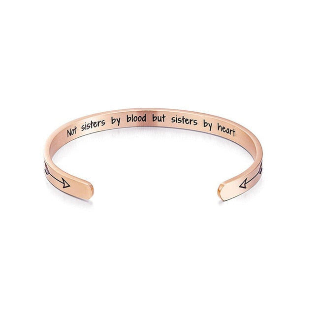 “Not Sisters by Blood But Sisters by Heart” Friendship Bracelet - Shopeasywear