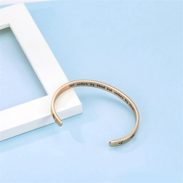 “Not Sisters by Blood But Sisters by Heart” Friendship Bracelet - Shopeasywear