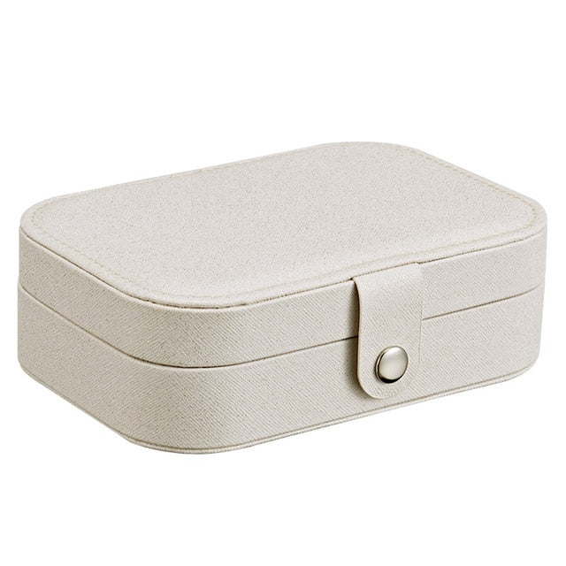 Fashion Solid Color Simple Earring Plate Jewelry Box Earrings Ring Multi-Function Jewelry Simple Storage Box Easy To Carry - Shopeasywear