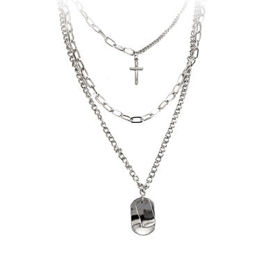 Metal Silver Cross Pendants Necklace - Shopeasywear