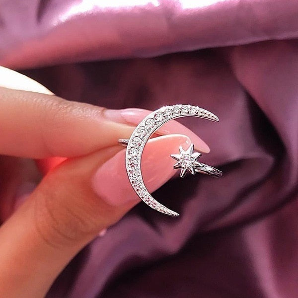 Crescent Moon Ring For Women - Shopeasywear