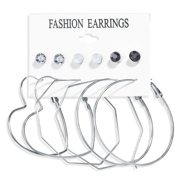 Minimalist Mixed Small Earrings Set - Shopeasywear