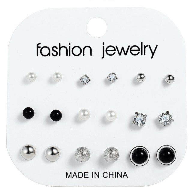 Minimalist Mixed Small Earrings Set - Shopeasywear