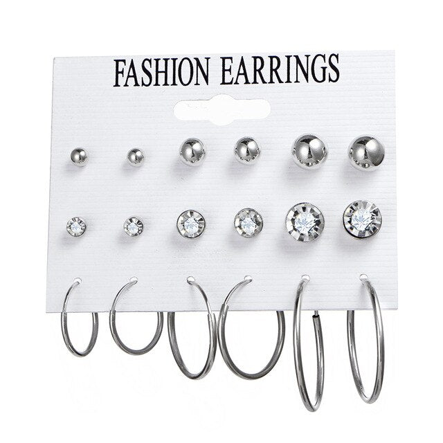 Minimalist Mixed Small Earrings Set - Shopeasywear