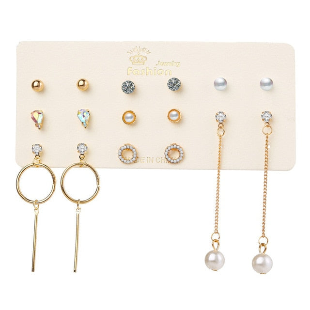 Minimalist Mixed Small Earrings Set - Shopeasywear