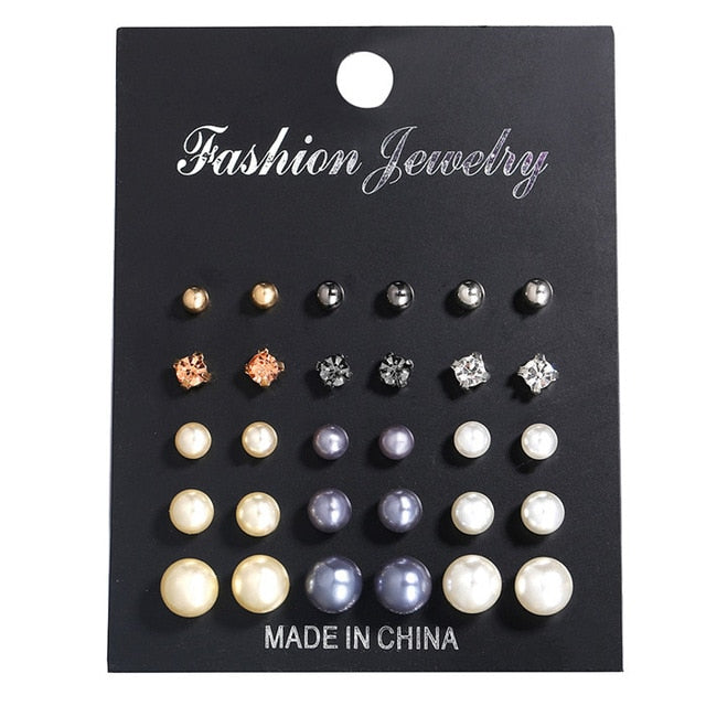 Minimalist Mixed Small Earrings Set - Shopeasywear