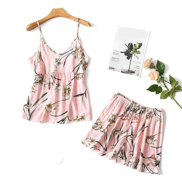 Leaf Print Pajamas for Women