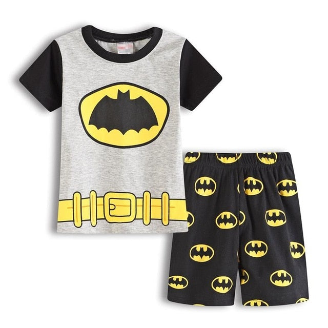 Captain America Summer Short Sleeve Children Pajamas