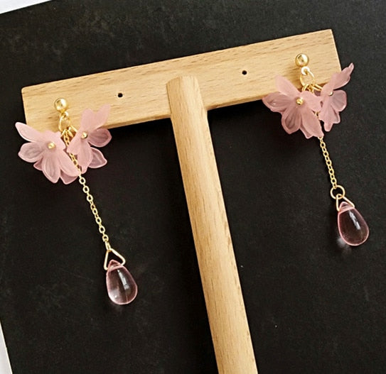 Fashion Trendy earrings flowers stud earrings for women Vintage creative temperament contracted woman stud earrings fine jewelry - Shopeasywear