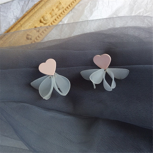 Fashion Trendy earrings flowers stud earrings for women Vintage creative temperament contracted woman stud earrings fine jewelry - Shopeasywear