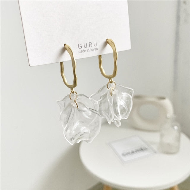 Fashion Trendy earrings flowers stud earrings for women Vintage creative temperament contracted woman stud earrings fine jewelry - Shopeasywear