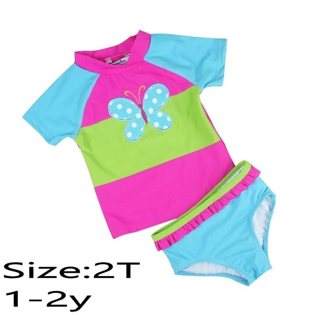 Baby Girls Crab Pink Dot Swimsuit