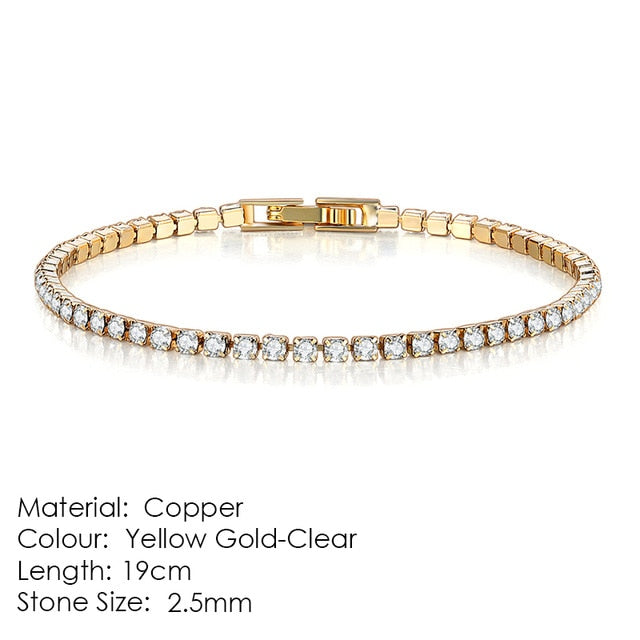 ZHOUYANG Bracelet For Women Luxury Style 4 Color 4 Claws Mosaic Cubic Zirconia Silver Color Fashion Jewelry Gift H095 - Shopeasywear