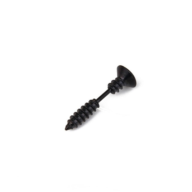 1 pair Punk Black Multiple Styles Stainless Earrings - Jeglow store