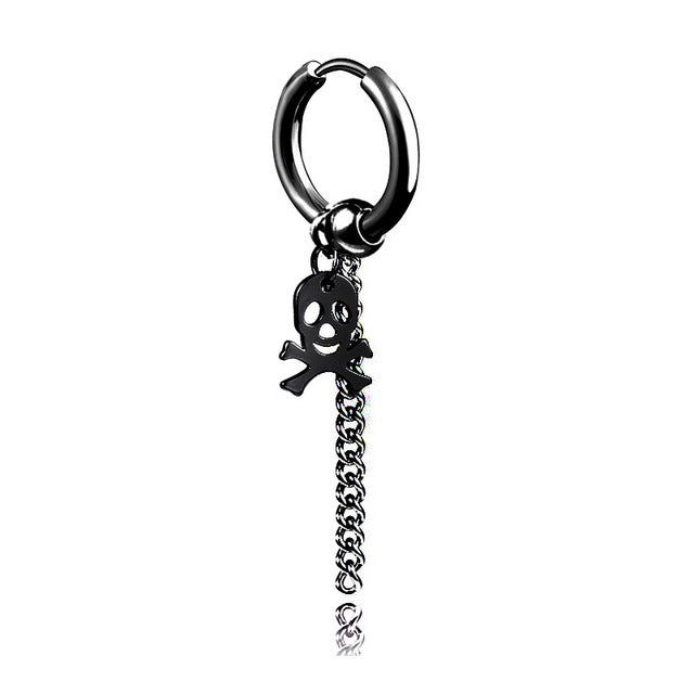 1 pair Punk Black Multiple Styles Stainless Earrings - Jeglow store