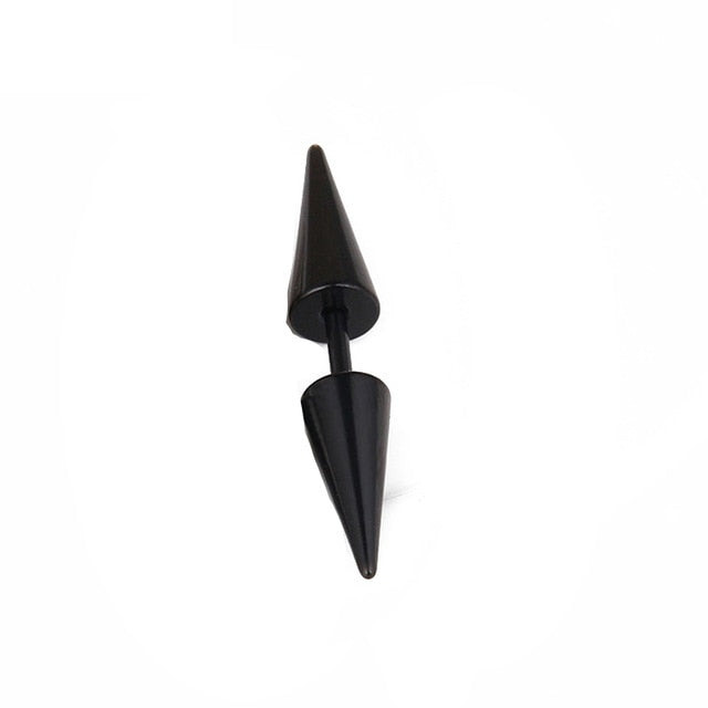 1 pair Punk Black Multiple Styles Stainless Earrings - Jeglow store