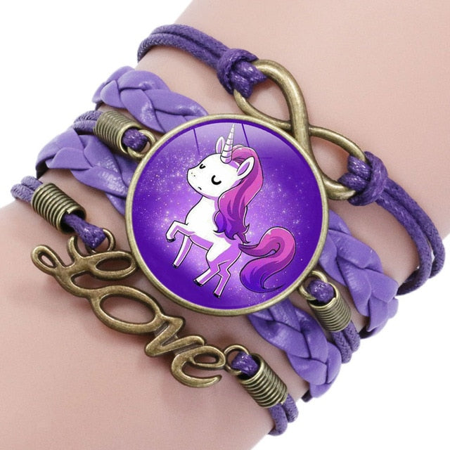Unicorn Braided Kids Bracelet for Girls Friendship Bracelets Jewelry Multi-layer Charm Bracelet Fashion Jewelry - Shopeasywear