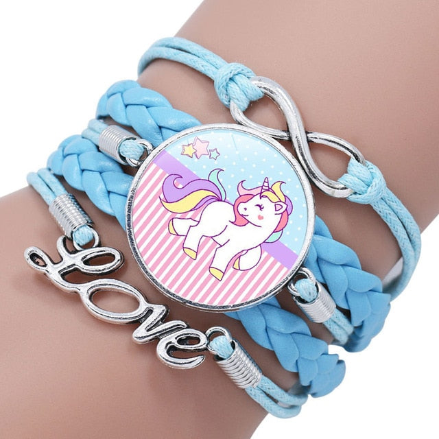 Unicorn Braided Kids Bracelet for Girls Friendship Bracelets Jewelry Multi-layer Charm Bracelet Fashion Jewelry - Shopeasywear