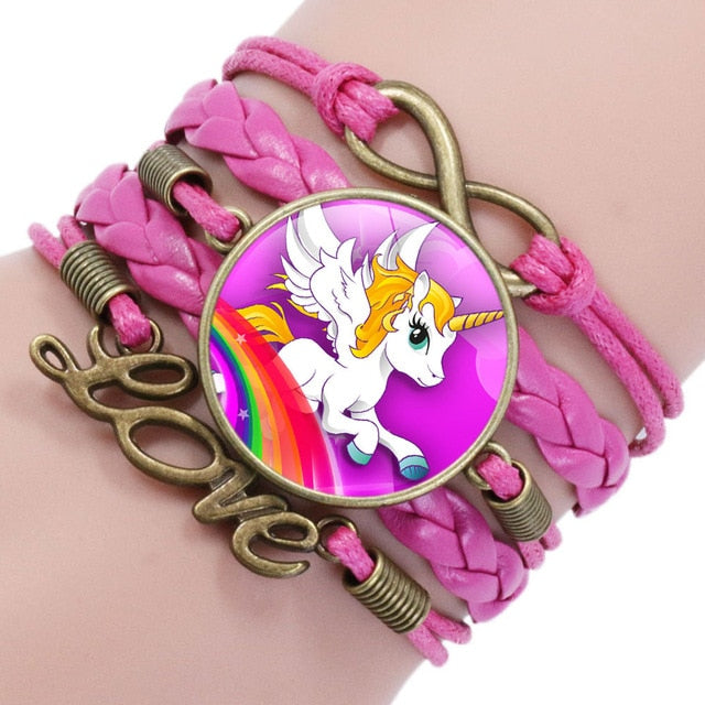 Unicorn Braided Kids Bracelet for Girls Friendship Bracelets Jewelry Multi-layer Charm Bracelet Fashion Jewelry - Shopeasywear