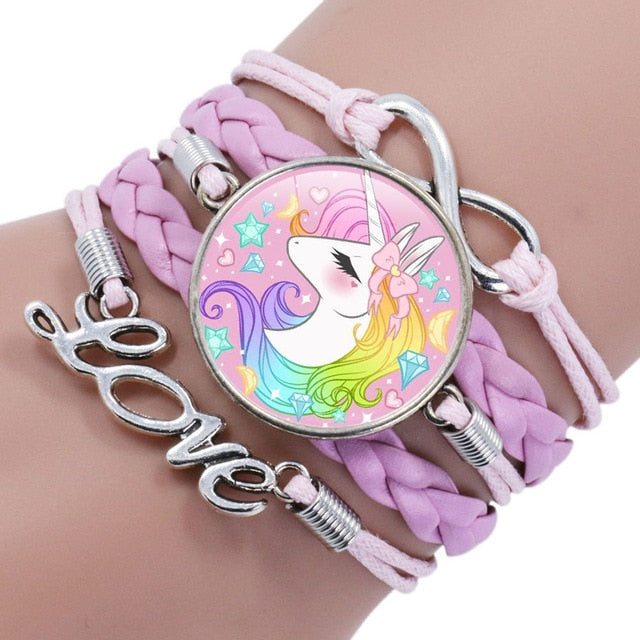 Unicorn Braided Kids Bracelet for Girls Friendship Bracelets Jewelry Multi-layer Charm Bracelet Fashion Jewelry - Shopeasywear