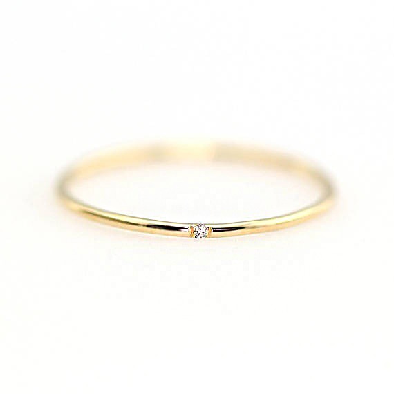 Double Fair 2019 Minimal Zircon Finger Rings For Women Gift 3 Color 1mm Full Round Thin Fashion Jewelry Ring HotSale KCR101M - Shopeasywear