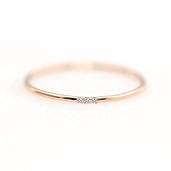 Double Fair 2019 Minimal Zircon Finger Rings For Women Gift 3 Color 1mm Full Round Thin Fashion Jewelry Ring HotSale KCR101M - Shopeasywear