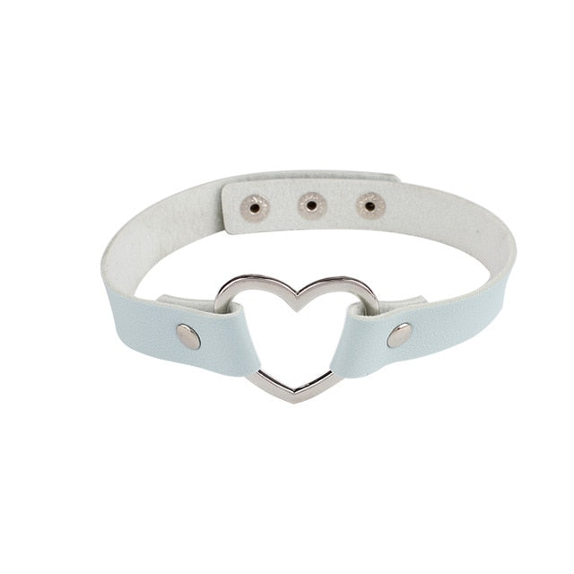 Heart Studded Choker Necklace - Shopeasywear
