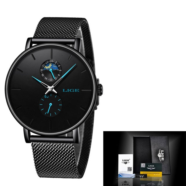 Reloj New LIGE Women Luxury Brand Watch Simple Quartz Clock Lady Waterproof Wristwatch Female Fashion Casual Watches Reloj Mujer - Shopeasywear
