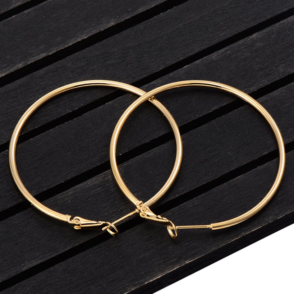 Big Smooth Circle Hoop Earrings - Shopeasywear