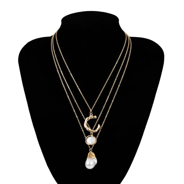 Simulated Pearl Choker Necklace