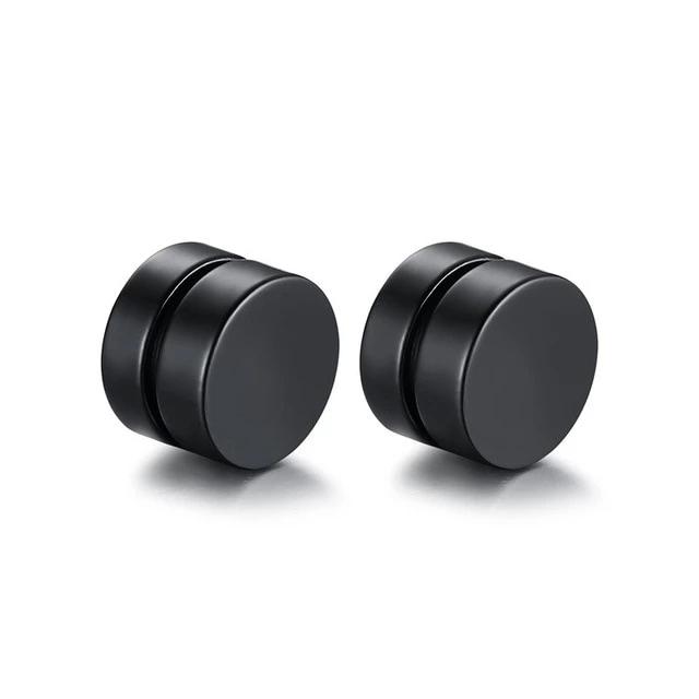 2 pcs Punk Mens Strong Magnet Magnetic Ear Stud - Shopeasywear