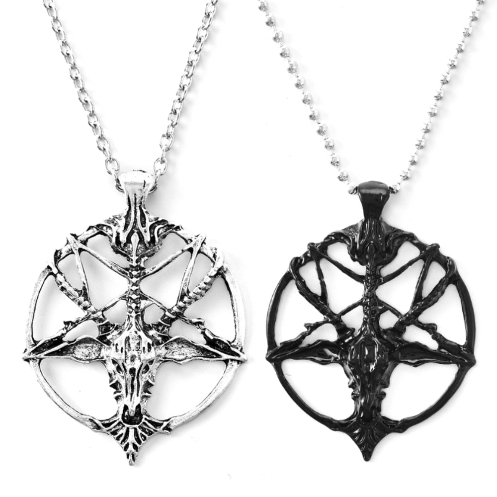 Goat Head Pendant Chain Necklace Jewelry - Shopeasywear