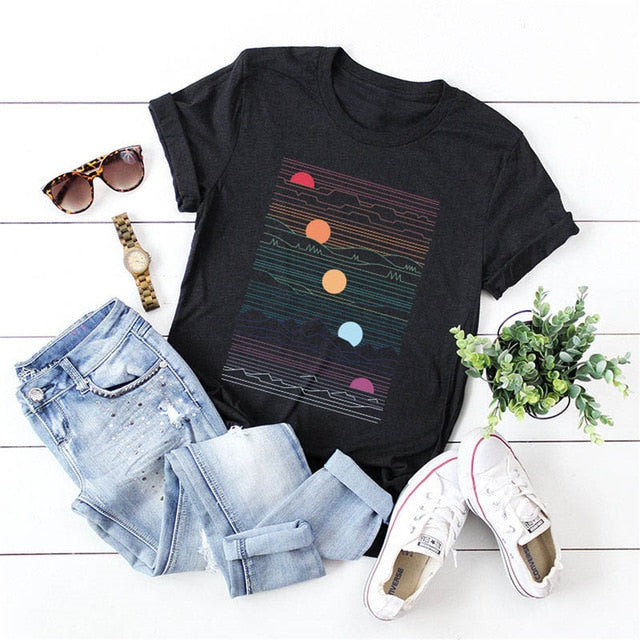 Short Sleeve O-Neck Women T shirt