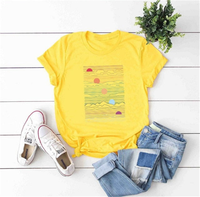 Short Sleeve O-Neck Women T shirt